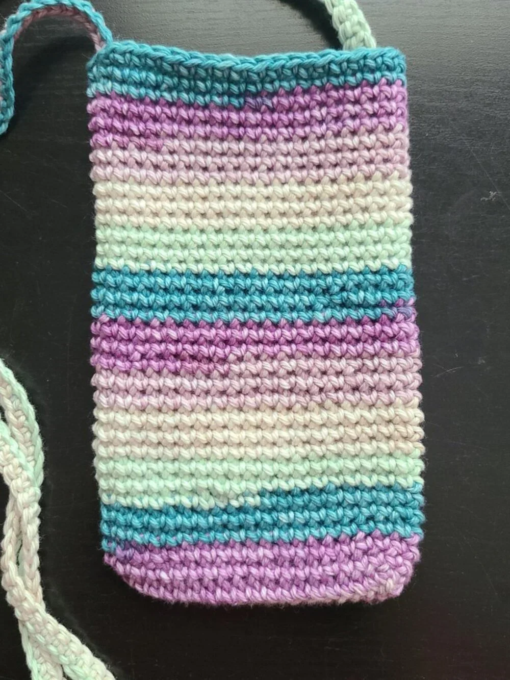 Handmade Hand Crochet Cell Phone Case Holder Crossbody Bag, New